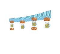 Beer and pretzel suspensions for the Oktoberfest