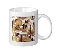 Beer And Wine Barrel, Ceramic Cup Ceramics Mug Tea Cup Coffee Mugs 330 ml