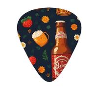 Beer background cute Guitar picks in thin, medium, and thick sizes, 12-piece set, suitable for electric guitar and various instruments