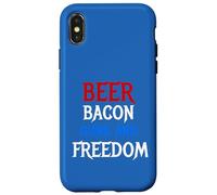 Beer Bacon Guns And Freedom Novelty Tee Humor Case for iPhone X/XS