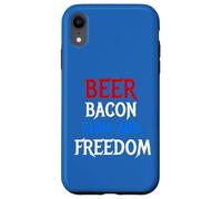 Beer Bacon Guns And Freedom Novelty Tee Humor Case for iPhone XR