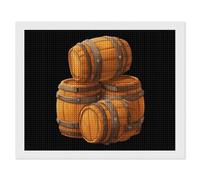 Beer Barrels Novelty Diamond Art Kits DIY Painting Diamonds Pictures Wall Decor Decoration