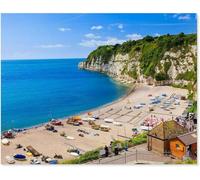 Beer Beach, Lyme Bay Devon, 1000(52x38cm) Piece Jigsaw Puzzle, Entertainment Toy Brain Challenge for Teenagers and Kids