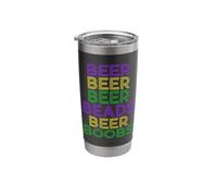 Beer Beads Boobs New Orleans Carnival Drinking Mardi Gras Stainless Steel Insulated Tumbler