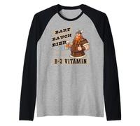 Beer Belly Beard - My B-3 Vitamin Viking Funny Design Raglan Baseball Tee