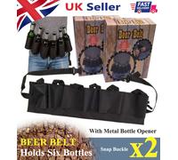 Beer Belt Bottle Holder 6 Pack Drinking Buckle Belt Stag,Party Secret Santa x2