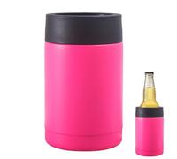 Beer Bottle Cooler, Insulated, Beer Can Cooler, 12 oz Vacuum Insulated Can Cooler with Beer Opener, Double-Walled Beer Cans, for Beer Cans and Other Drinks Cans
