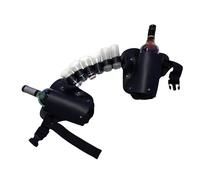 Beer Bottle Holder Belt 120 x 18.3 cm Black Leather Buckle Holder Adjustable Belts - Holds 2 Cans for Men, Women, Party Gift