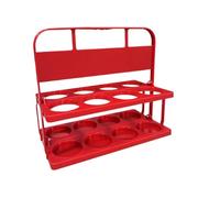 Beer Bottle Holder, Bottle Crate, Portable Box Drink Carrier, 8 Pack Beer Bucket, Foldable Drink Holder, Reusable Beer Carrier for 8 Beer Bottles up to 3.5" Diameter, red, see description, See