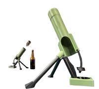 Beer Bottle Mortar Bottle Opener, 51mm Mortar Beer Bottle Opener Novelty Cap-Launching Desk and Bar Accessory, Funny Hands-Free Push Down Opener Men's Exclusive Space for Home, Bar, Party (2PC)