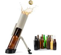 Beer Bottle Mortar Bottle Opener, Novelty Cap-Launching Desk & Bar Accessory, 51mm Funny Mortar Beer Bottle Ppener with Hands-Free Push Down Design for Home Bar, Party & Man Cave (1)