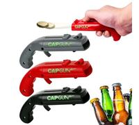 Beer Bottle Opener Cap Gun, 3 Pcs Novelty Bottle Opener, Novelty Capgun for Home Bar & Parties,Beer Cap Gun Opener Tool,Gifts for Beer Lovers,Stag Do Accessories,Bar Party Drinking Game (Multicolor A)