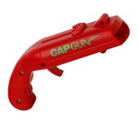 Beer Bottle Opener Cap Gun, Funny Cap Gun Bottle Opener Launcher Shooter, Launches Caps for World Cup Parties, BBQ & Adult Gatherings, Unique Fun Gifts for Men/Husband/Father (Red)