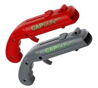 Beer Bottle Opener Cap Gun, Funny Cap Gun Bottle Opener Launcher Shooter, Launches Caps for World Cup Parties, BBQ & Adult Gatherings, Unique Fun Gifts for Men/Husband/Father (Red+Grey)