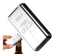 Beer Bottle Opener | Gold Brick Bottle Opener - Handheld Can Tool for Beer, Iced Coffee, Soda, Canned Wine and Cocktails