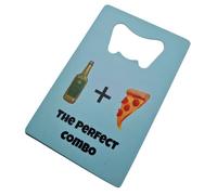 Beer Bottle Opener, The Perfect Combo Beer and Pizza - Fits in Wallet (uv214-boop-perfcom)