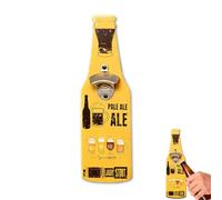 Beer Bottle Opener Wall Mounted with Auto Catch, Personalized Wooden Wall Mounted Opener for Favorite Beer Lovers for Home Bar Accessories, Pub, Garden, Gifts for Dad, Men