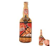 Beer Bottle Opener Wall Mounted with Auto Catch, Personalized Wooden Wall Mounted Opener for Favorite Beer Lovers for Home Bar Accessories, Pub, Garden, Gifts for Dad, Men