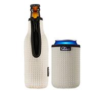 Beer Bottle Sleeve Insulators 12oz 330ml Standard Beer Bottle Cooler Covers Zip-up Bottle Jacket 12OZ Standard Can Sleeves Coolie Neoprene Insulator (Gray)