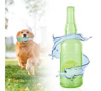 Beer Bottle with Tennis Ball Dog Toy, 2025 New Play Bottle Pet Chew Toy for Large Medium Small Dogs, Interactive Water Bottle Squeaky Dog Toys to Keep Them Busy (Green,Large)