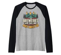 Beer Breweries are Calling and I Must Go Craft Moutain Tee Raglan Baseball Tee