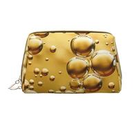 Beer Bubble Printed Makeup Bag for Women Portable Leather Make up Bag Travel Zipper Cosmetic Bags Organizer