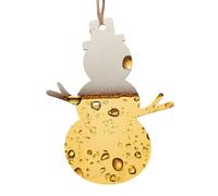 Beer Bubble Printed Snowman Shape Xmas Ornaments 1 Pcs, Christmas wooden pendant Hanging for Xmas Tree Home Indoor Outdoor Decor
