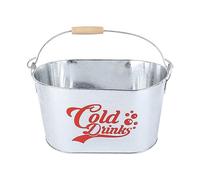 Beer Bucket with Side Handle, Metal Ice Bucket for Beer and Champagne, Rust Prevention Oval Large Capacity Ice Bucket for Barbecue Parties, Backyard Patios, and Camping (Cold Type)