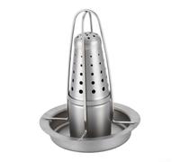 Beer Can Chicken Holder 304 Stainless Steel Poultry Roaster Rack for BBQ Grill - Vertical Stand with Flavor Infuser for Kamado Joe 13.8x17.8cm