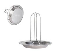 Beer Can Chicken Holder | Stainless Steel Roaster Holder,Chicken Stand with Drip Pan for Backyard Outdoor Camping Tailgating Restaurant Beach Party Gathering