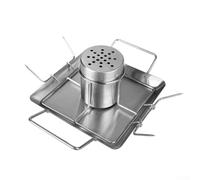 Beer Can Chicken Roaster Stand - Stainless Steel Holder - Barbecue Rotisserie Rack for Grill - 19x19x10cm