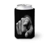 Beer Can Cooler Sleeve,Human Hand Forward Toward The Viewer Can Cover Beer Cooler Soft Insulated Beverage Holder for Party Beach Event Home