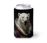 Beer Can Cooler Sleeve,Polar Bear Fantasy Art Can Cover Beer Cooler Soft Insulated Beverage Holder for Party Beach Event Home