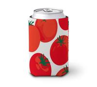 Beer Can Cooler Sleeve,Red Tomatoes Pop Art Minimal Can Cover Beer Cooler Soft Insulated Beverage Holder for Party Beach Event Home