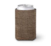 Beer Can Cooler Sleeve,Rough Natural Fabric Texture Can Cover Beer Cooler Soft Insulated Beverage Holder for Party Beach Event Home