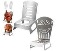 Beer Can Roast Chicken Chair,Stainless Steel Vertical Roaster Stand，#3