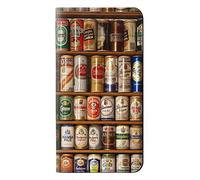 Beer Cans Collection PU Leather Flip Case Cover For Motorola Moto E6, Moto E (6th Gen)
