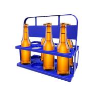 Beer Carrier - Portable Beverage Bottle Crate, Reusable Eight Pack Holder, Foldable Serving Storage, Durable Transport Handle | Before for Parties Picnics Events Outdoor Gatherings