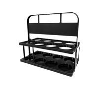 Beer Carrier | Portable Drink Box | Foldable 8-Pack Drink Wine Carrier with Handle, Reusable Serving and Storage Boxes for Large Cups, black, see description, See description