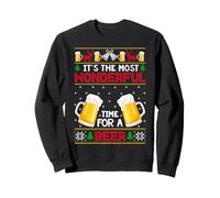 Beer Christmas Ugly Sweater Drinking Bear Lover Alcohol Xmas Sweatshirt
