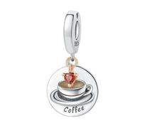 Beer Coffee Beads Pendant Gourmet And Life Charm Fit Original Bracelets Women Gift Fine Jewelry Making
