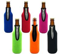 Beer Cooler Sleeve, Six Pack Beverage Holder Set, Multi-Colour Drink Jackets for Parties and Outdoor Events, 19 cm Insulated Bottle Cooler