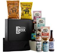 Beer & Curry Night Gift Set Hamper | 4 Craft Beers 330ml, 3 Curries & 3 Sides | Pale Ale, Lager, Rogan Josh, Tikka Masala, Malabar, Bhaji, Bombay Mix & Chilli Jam | Gift Hampers by FodaBox