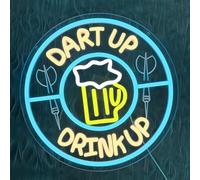 Beer Darts Neon Light Sign Bar LED Sign for Wall Dart Lamp USB Dimmable for Bedroom Living Room Playroom Man Den Bars Clubs Party Home Darts Store Gifts