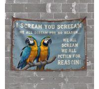 Beer Decor Parrot Pair Perched: A Colorful Reminder of Our Shared Human Natu Tapestry Tapestry Wall Art Aesthetic Room Decor(75X100CM)