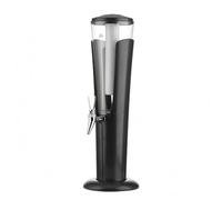 ＡＷＨＡＯ Beer Dispenser Cylindrical Beverage Dispenser Pedestal Base Drinkware for Bar, Black, Black