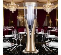 Beer Dispenser Mimosa Tower Drink Dispenser for Parties, Tabletop Drink Tower Dispenser with Light Freeze Tube, Mimosa Bar Supplies Beer Giraffe Dispenser(Gold,3L/101.4oz)