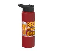 Beer Doesn't Have Many Vitamins Stainless Steel Insulated Water Bottle