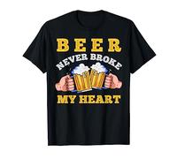 Beer Drinker Drinking - Beer Never Broke My Heart T-Shirt