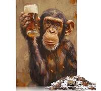 Beer Drinker Monkey Puzzle 1000 Piece Adult Jigsaw Puzzle Puzzles for Adults Puzzles Puzzles for Adults 1000pcs (75x50cm)